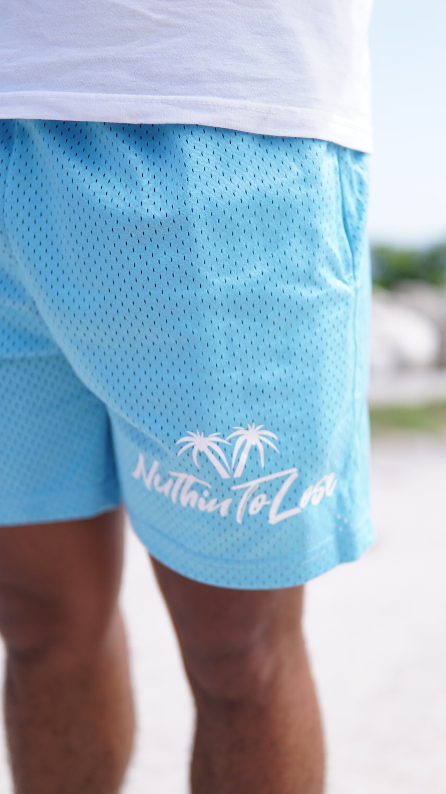 Blue "Money Rose" Shorts