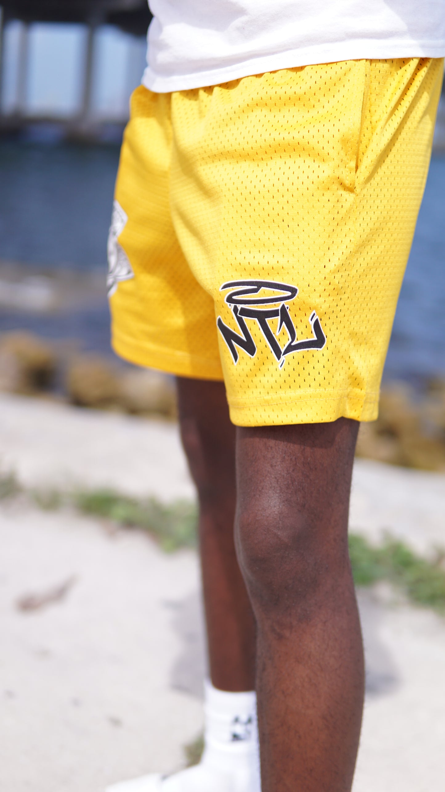 Yellow "Money Rose" Shorts