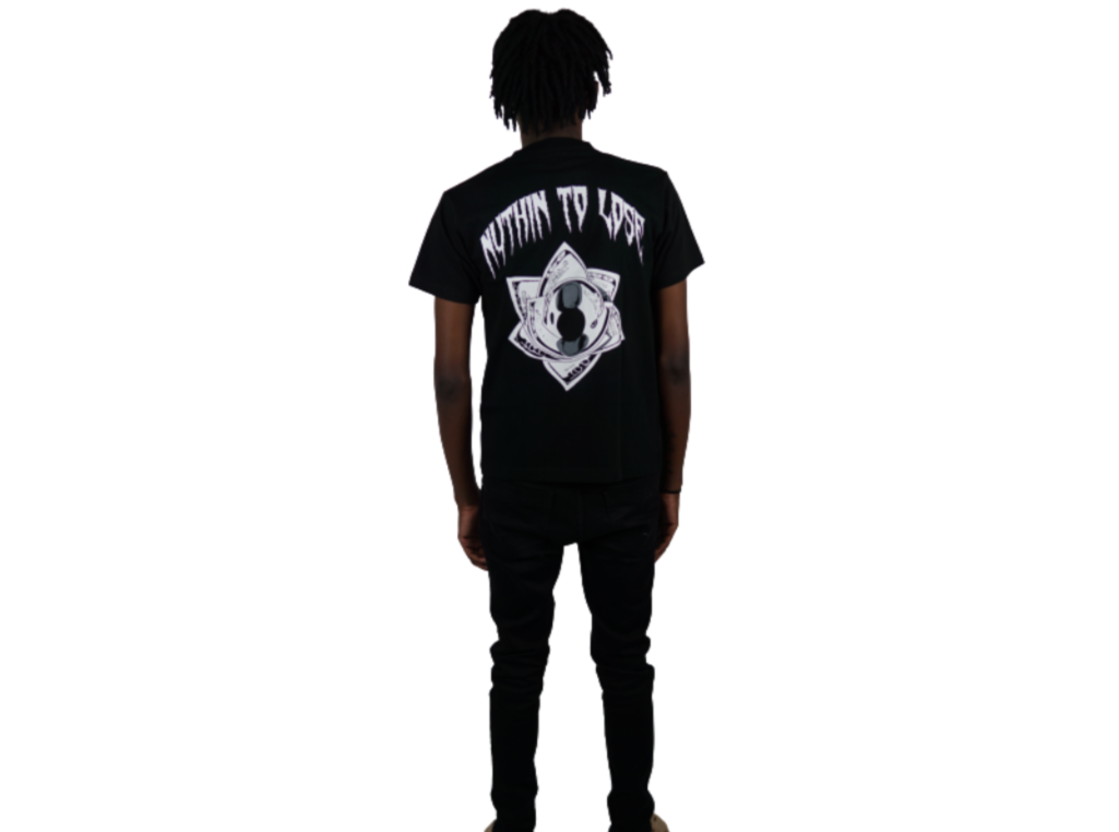 Black "Money Rose" Short Sleeve Tee