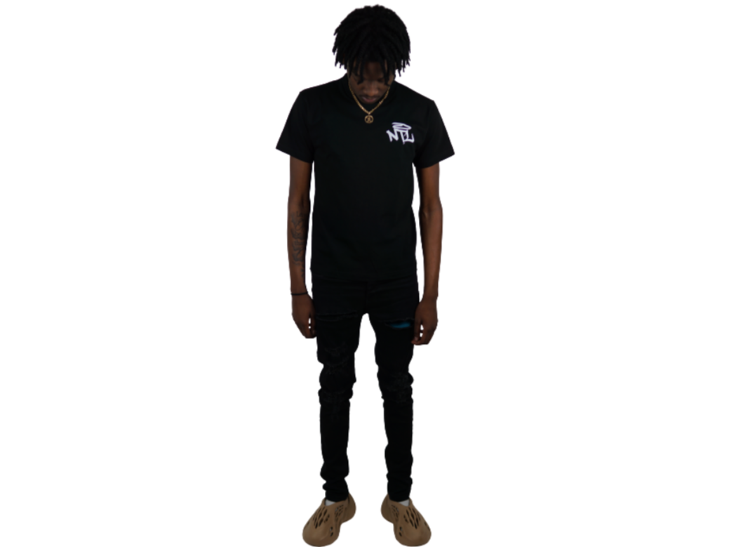 Black "Money Rose" Short Sleeve Tee
