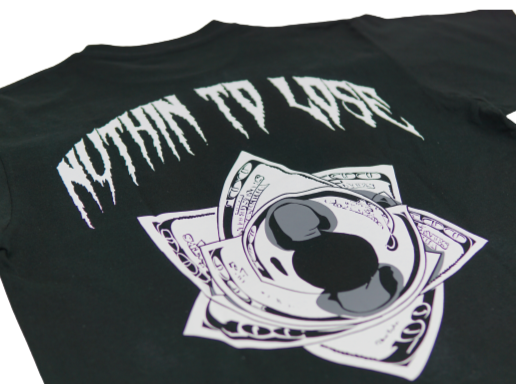 Black "Money Rose" Short Sleeve Tee
