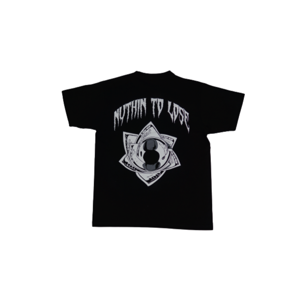 Black "Money Rose" Short Sleeve Tee